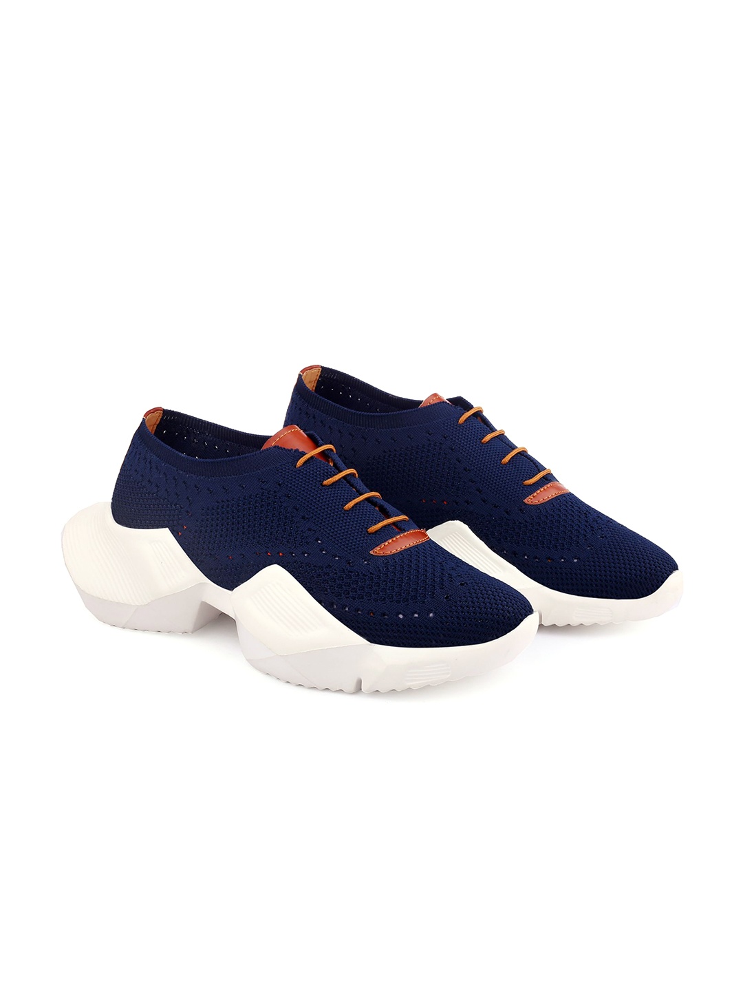 

riffway Men Woven Design Sneakers, Blue