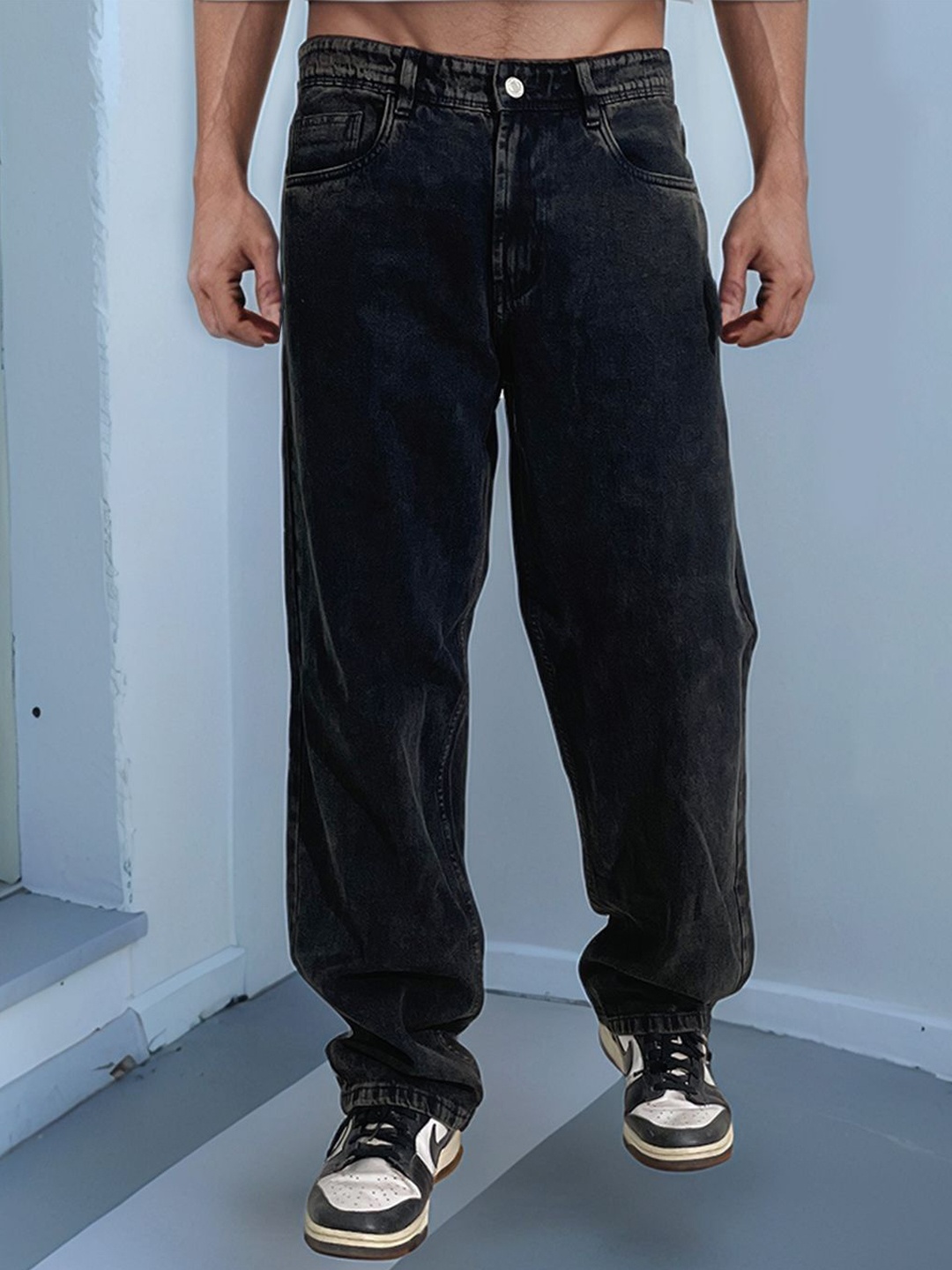 

The Roadster Lifestyle Co High Rise Denim Relaxed Fit Jeans, Black
