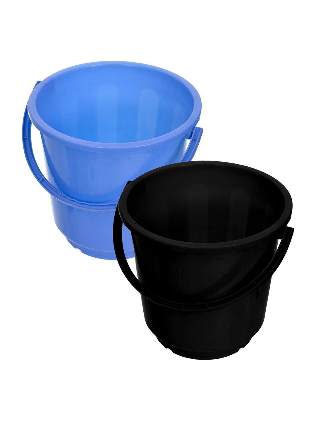 

Kuber Industries Black & Blue 2 piece Solid Plastic Bath Accessories Set