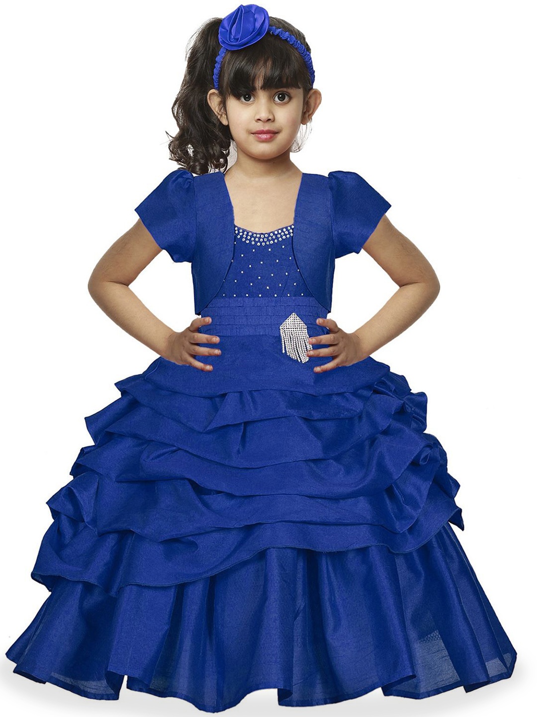 

Wow Princess Satin A-Line Maxi Dress, Blue