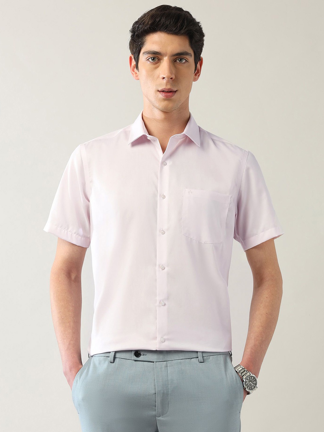 

Arrow Men Classic Opaque Formal Shirt, Pink