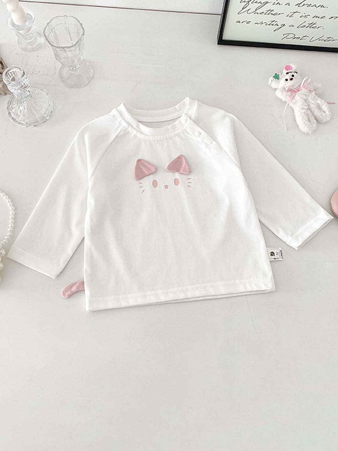 

LULU & SKY Girls Applique T-shirt, White