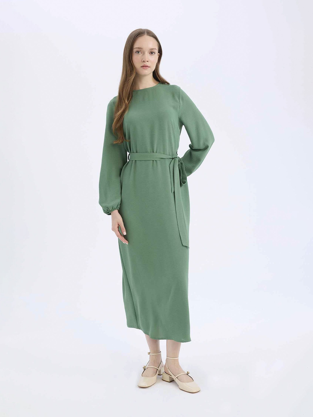 

DeFacto A-Line Midi Dress, Na