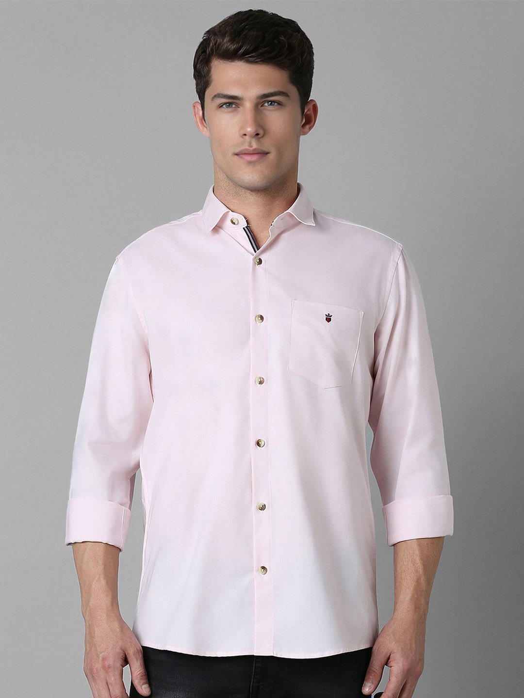 

Louis Philippe Sport Men Slim Fit Opaque Casual Shirt, Pink