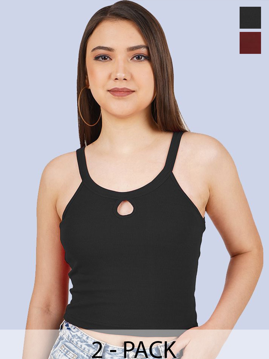

Mast & Harbour Cotton Crop Top, Multi