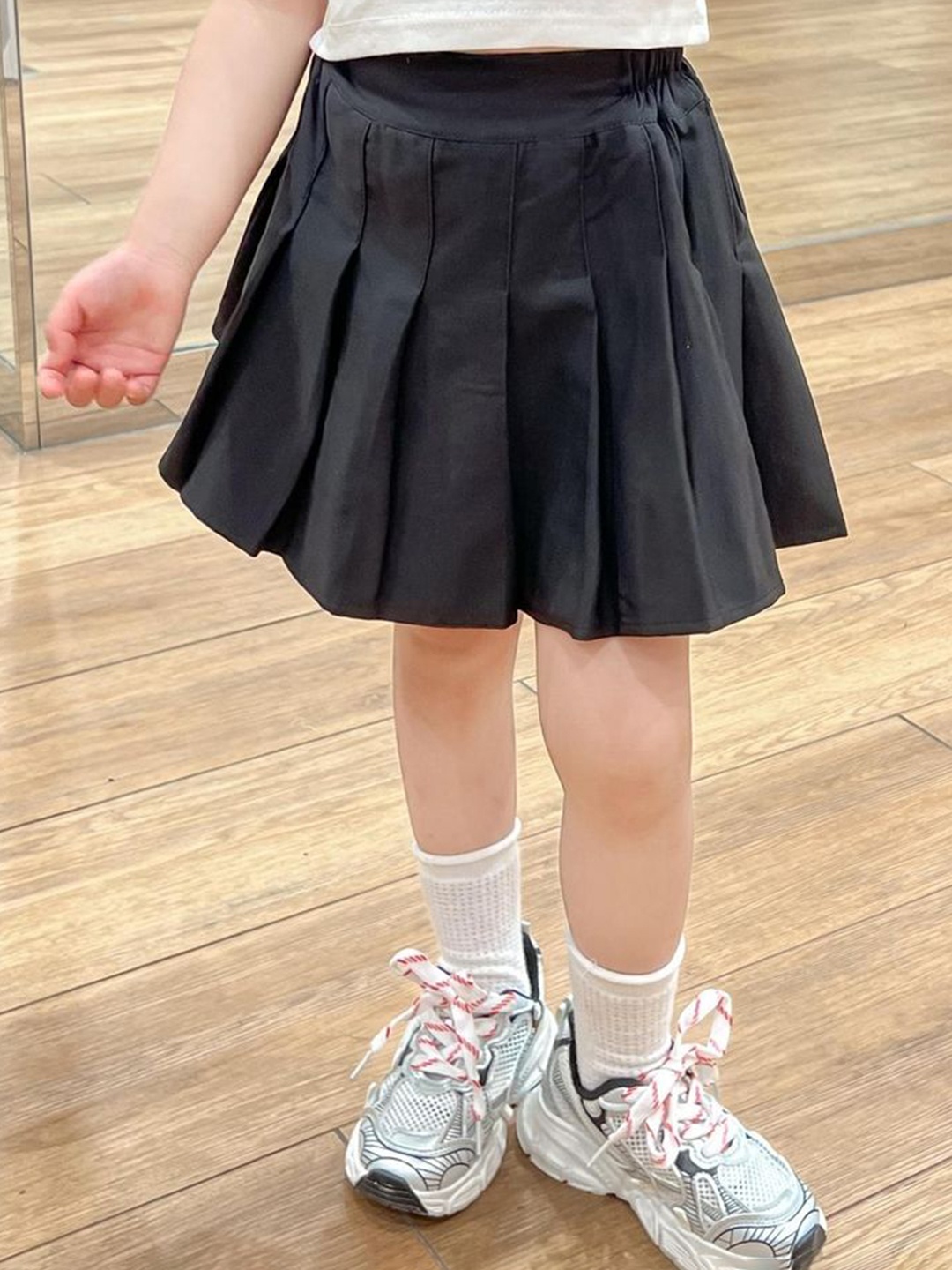 

LULU & SKY Girls Pleated A-Line Mini Skirts, Black
