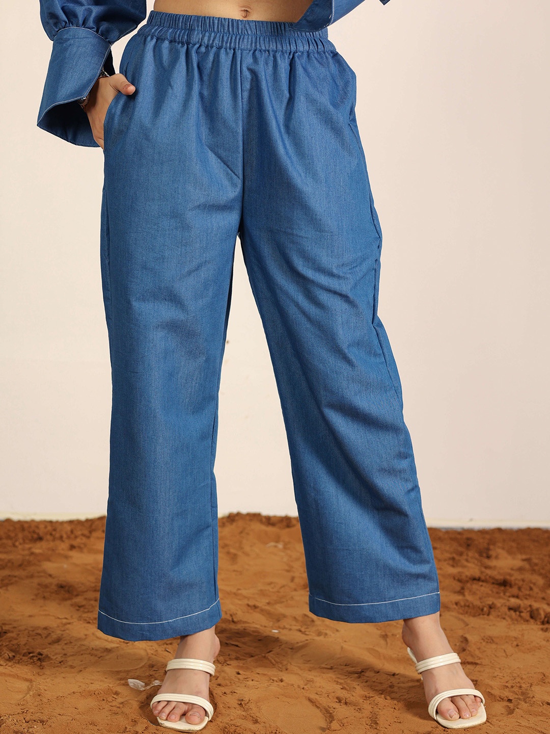 

KAORI BY SHREYA AGARWAL Women Trousers, Blue
