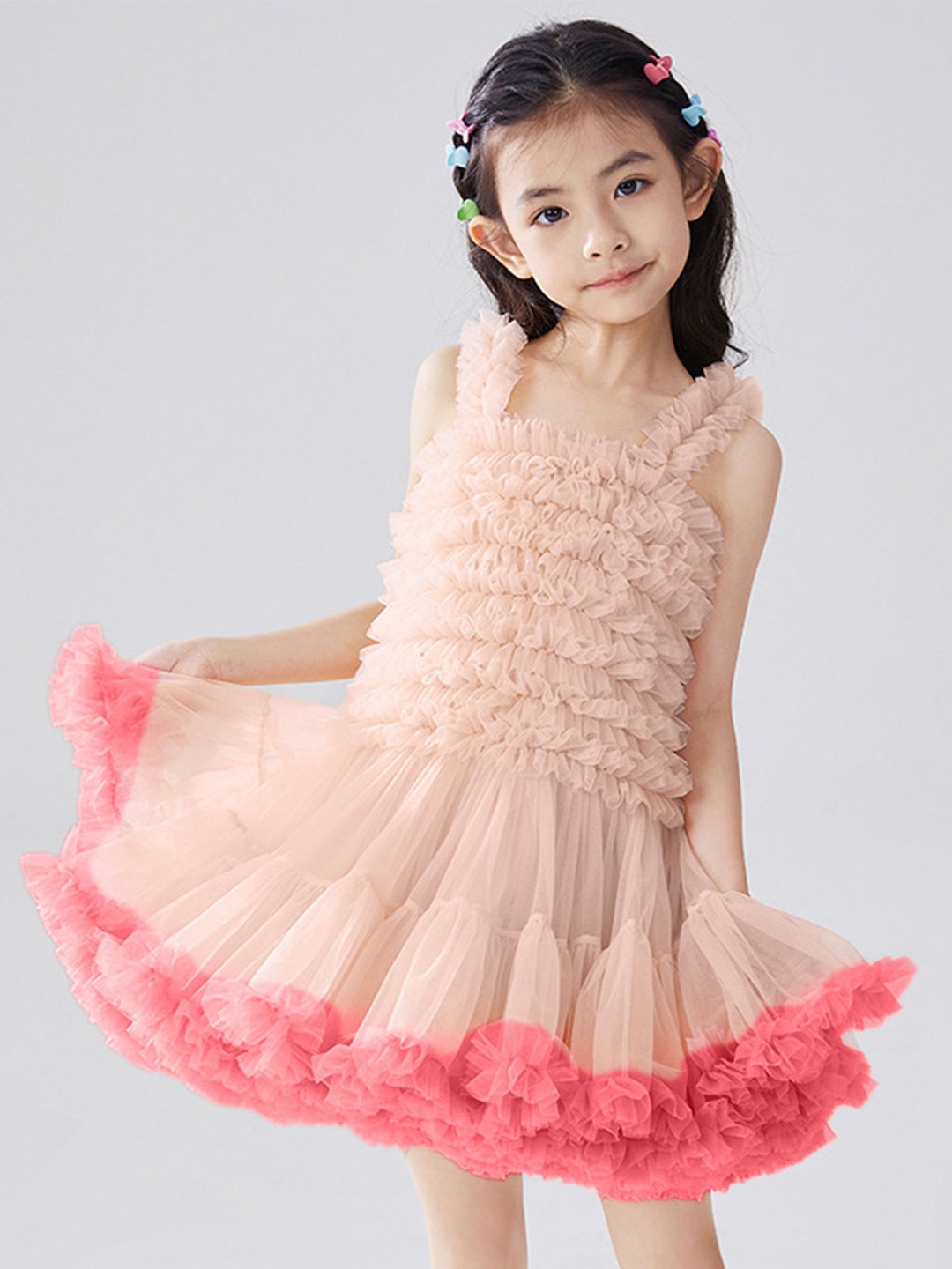 

LULU & SKY Floral Fit & Flare Mini Dress, Pink