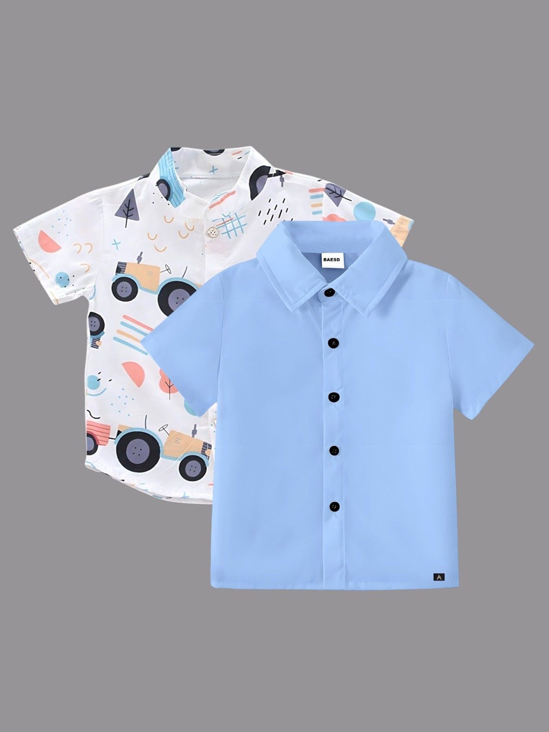 

BAESD Boys Classic Opaque Formal Shirt, Blue