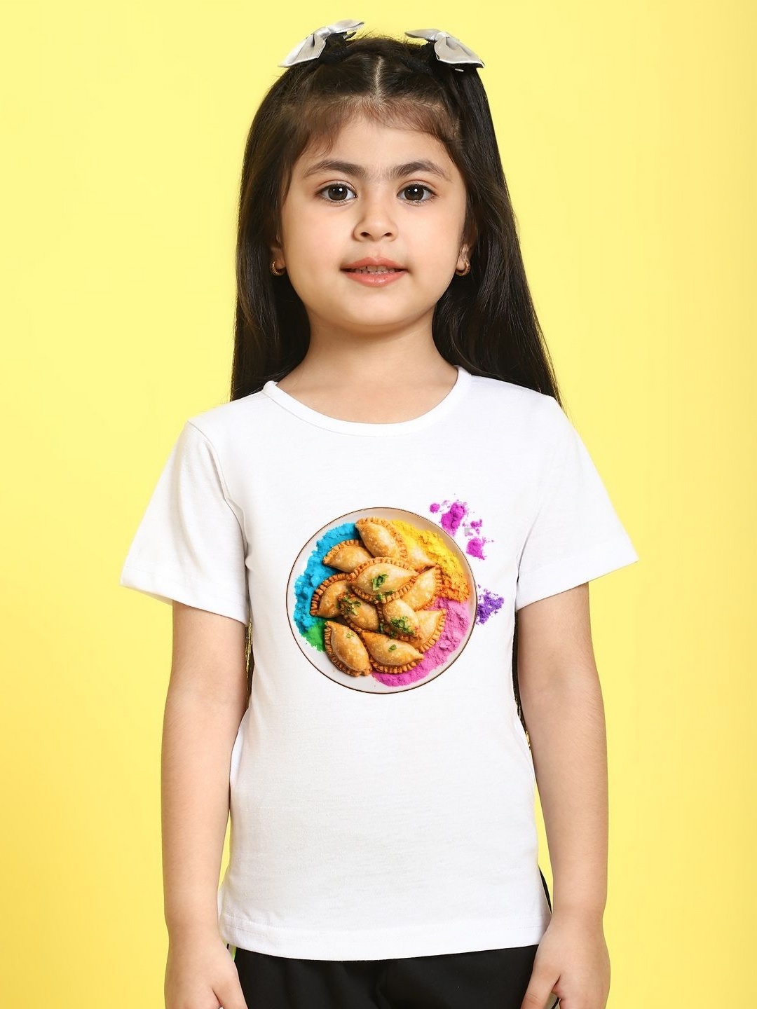 

MINI & MING Girls Cut Outs T-shirt, White