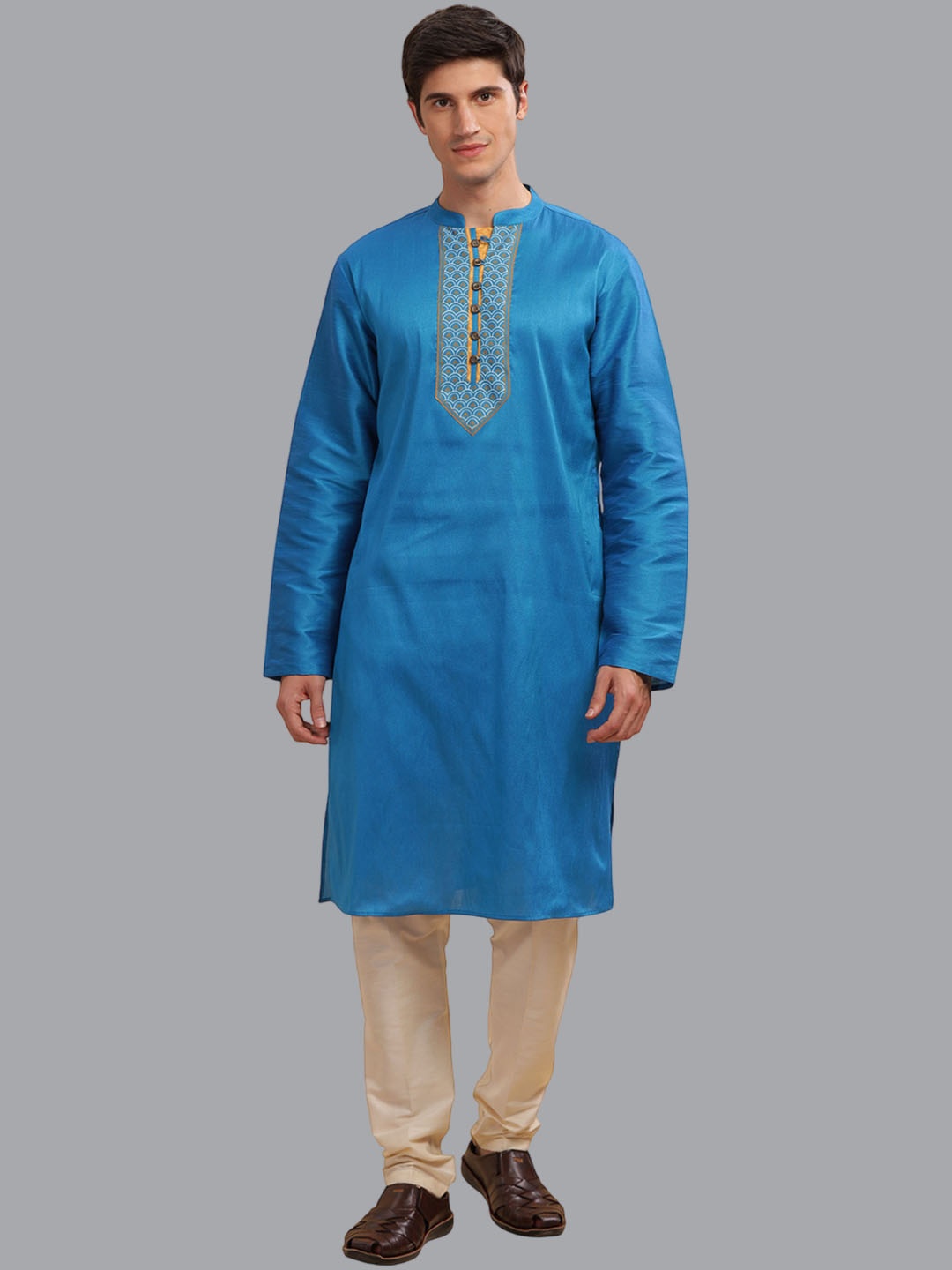 

Arch element Men Flared Sleeves Kurta, Blue
