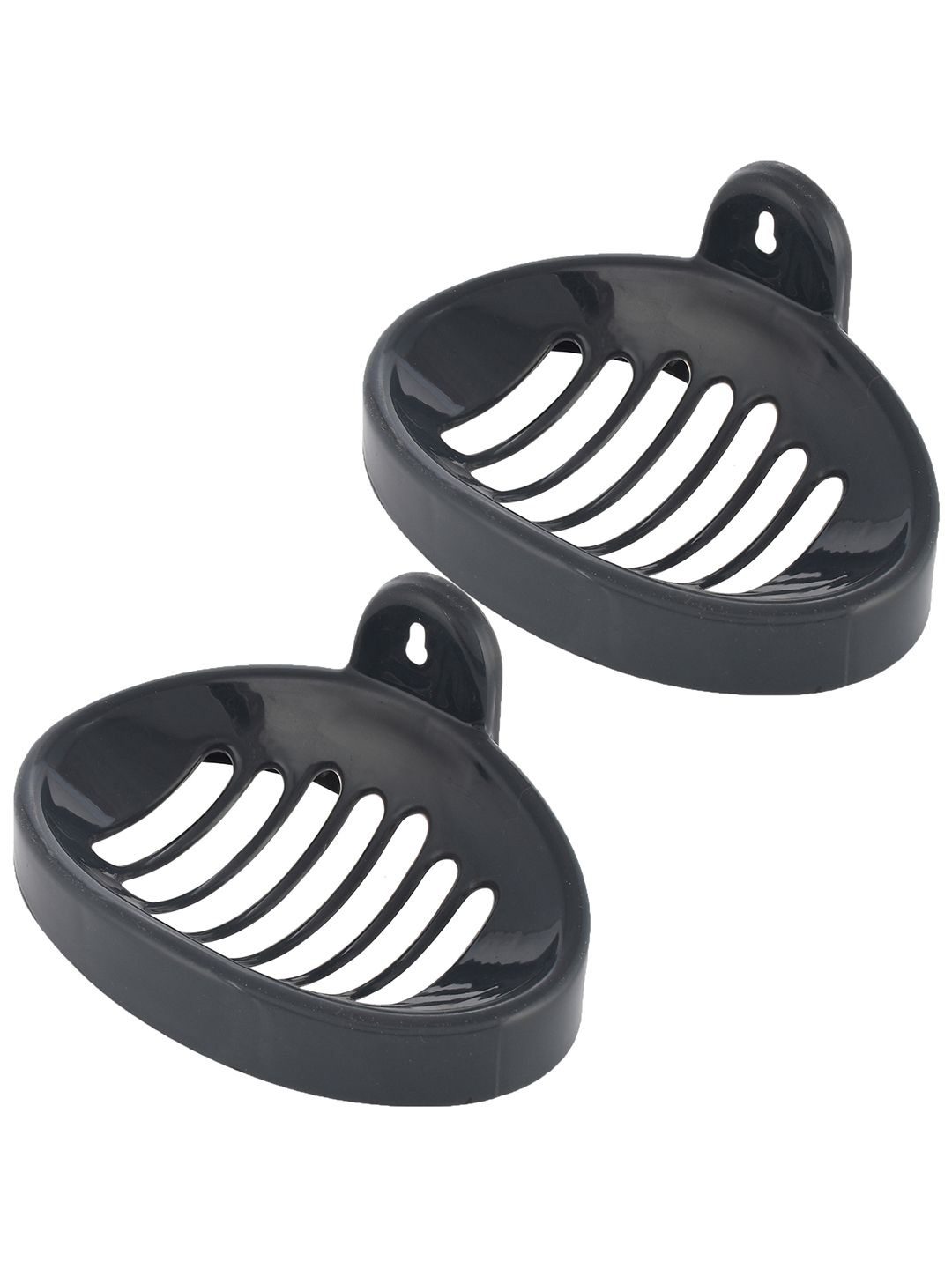

Kuber Industries Grey 2 piece Solid Plastic Soap Dish