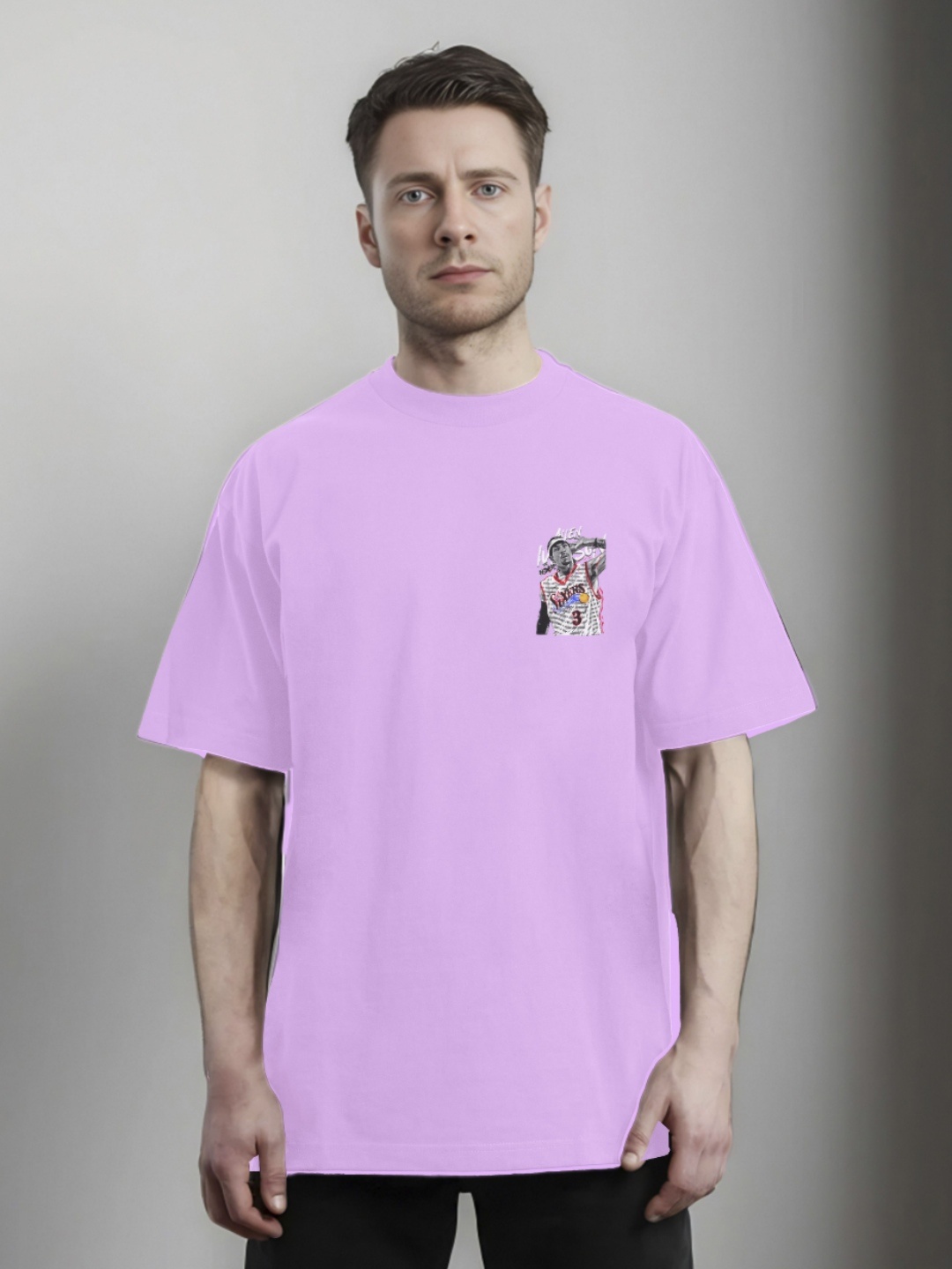 

Moda Rapido Men Printed Pockets T-shirt, Lavender