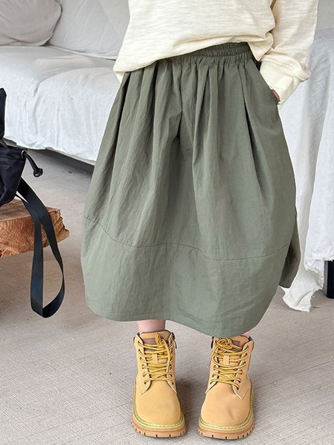 

LULU & SKY Girls A-Line Midi Skirts, Green