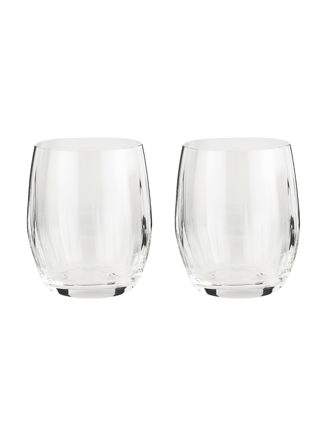 

Troveas BARREL CRYSTAL WHISKEY GLASS - EUROPEAN CRYSTAL - SET OF 2, 300ML, Transparent