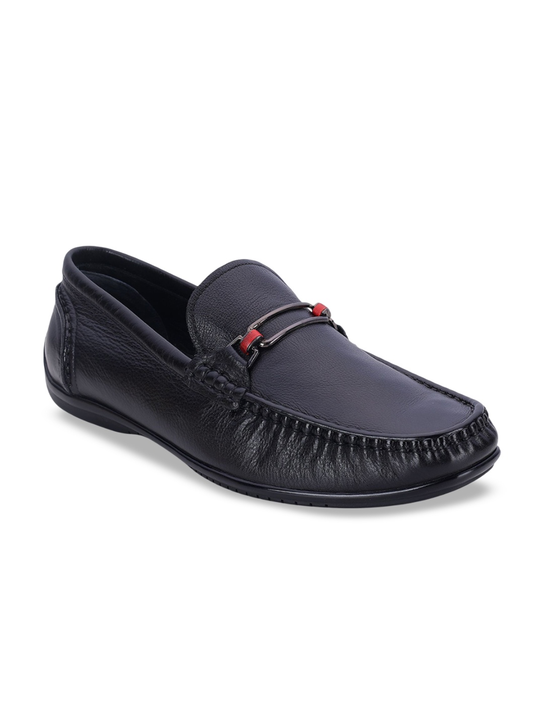 

Egle Men Leather Formal Loafers, Black