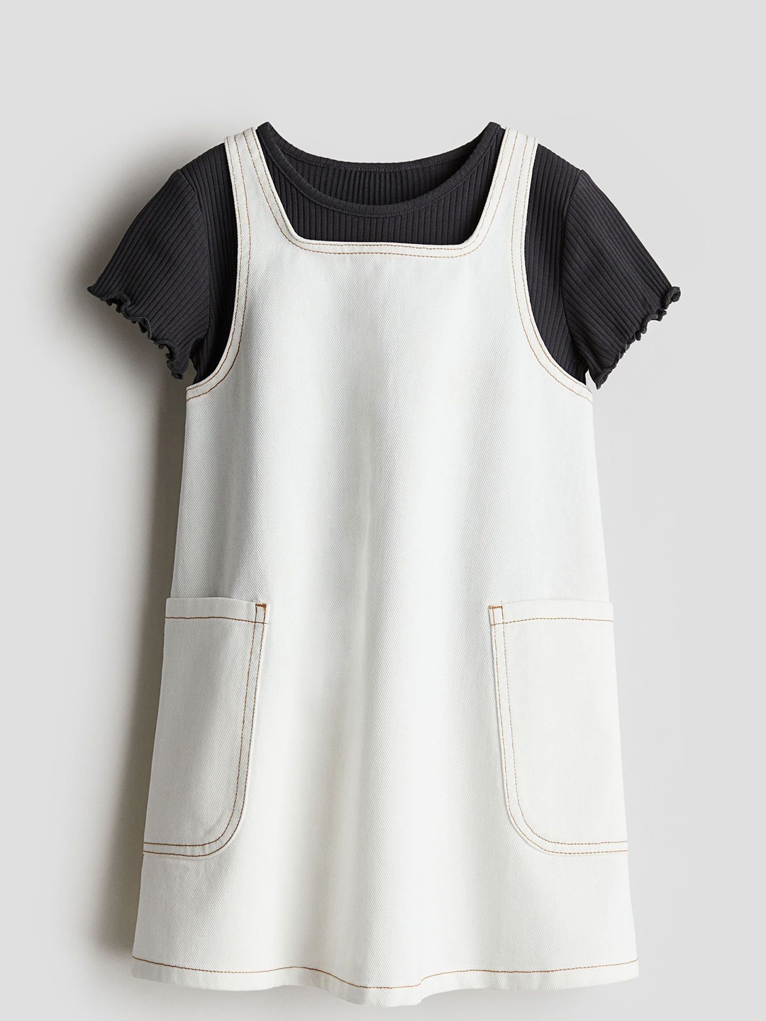 

H&M 2-Piece Dress And Top Set, White