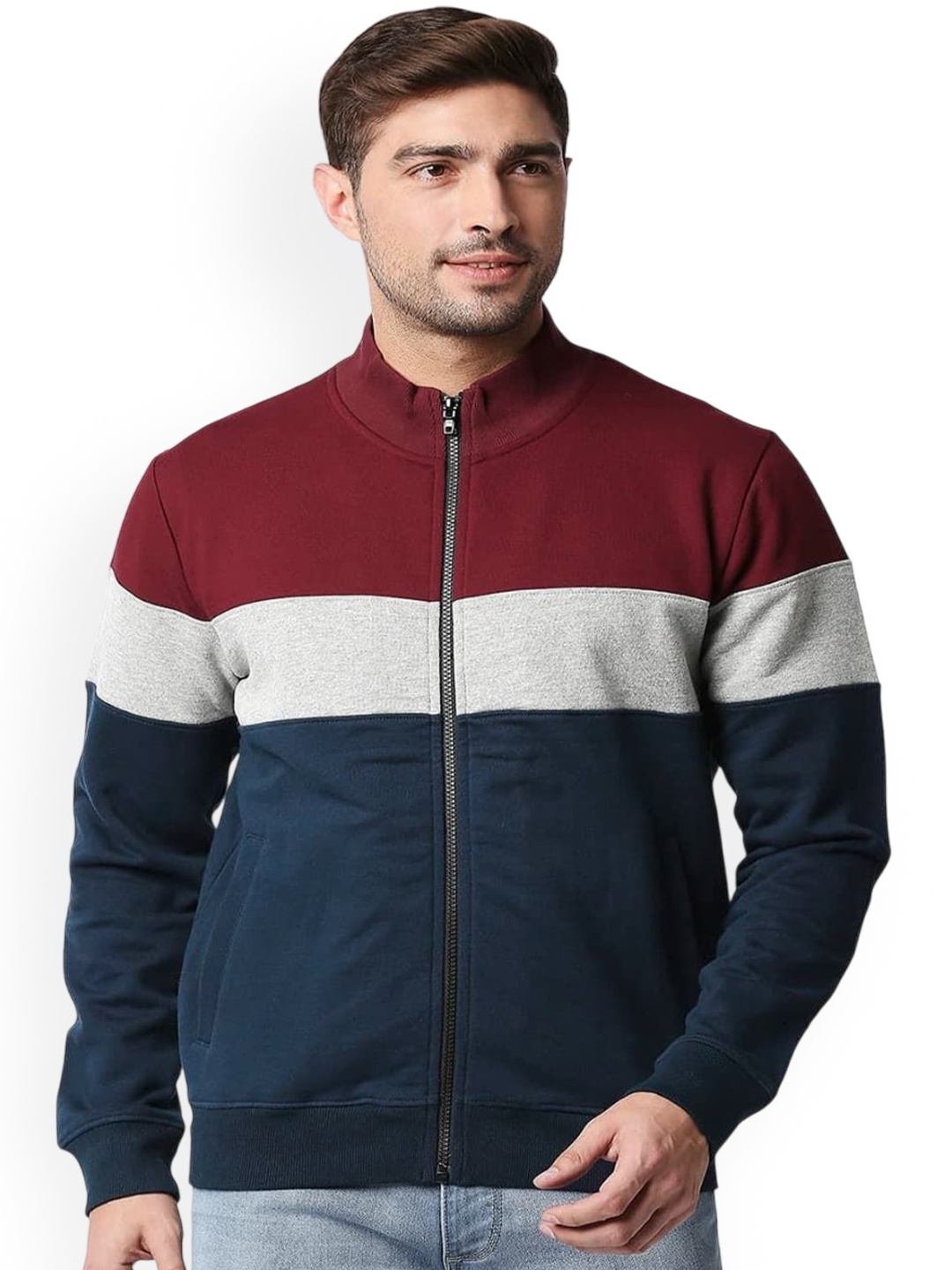

Basics Men Bomber Jacket, Maroon