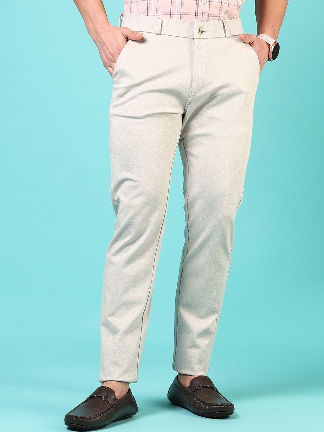 

V-Mart Men Chinos Trousers, Cream