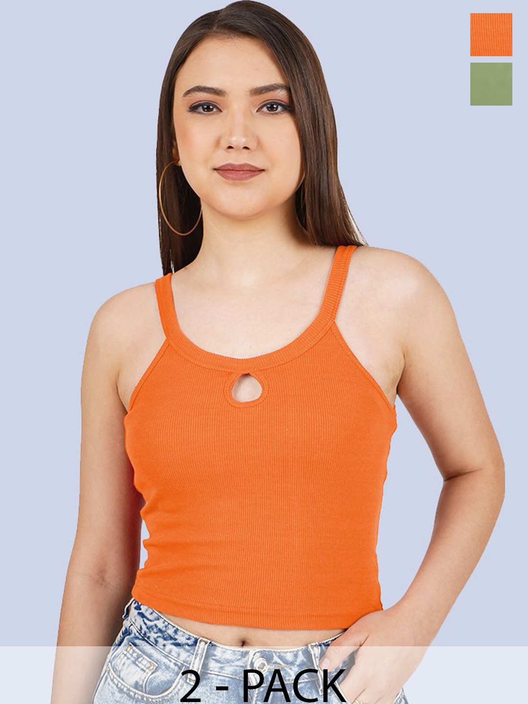 

Mast & Harbour Cotton Crop Top, Multi