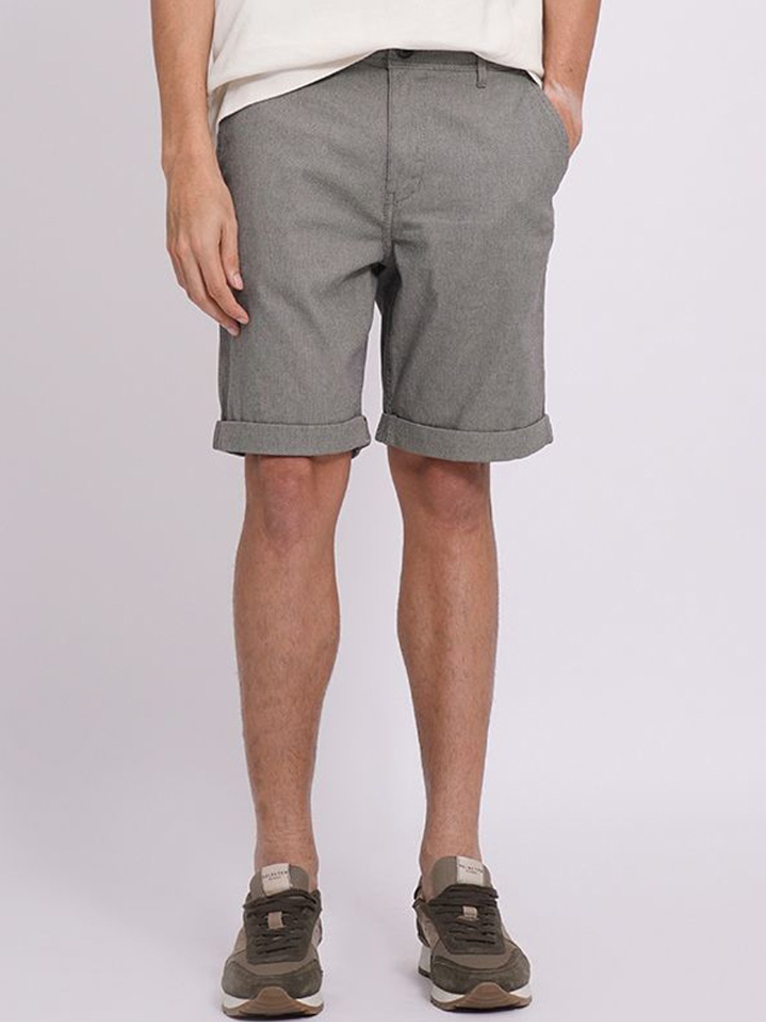 

SELECTED Men Slim Fit Shorts, Grey