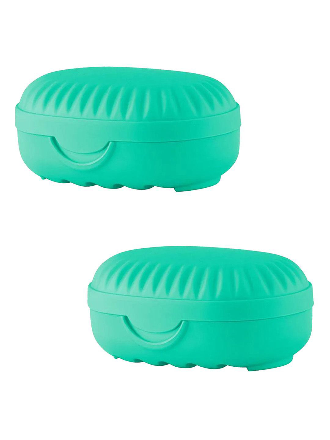 

Kuber Industries Green 2 piece Solid Plastic Soap Dish