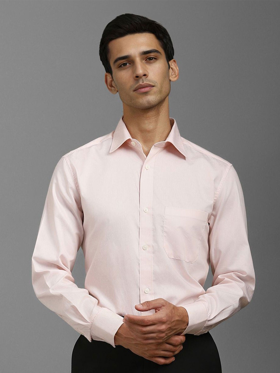 

Louis Philippe Men Opaque Formal Shirt, Pink
