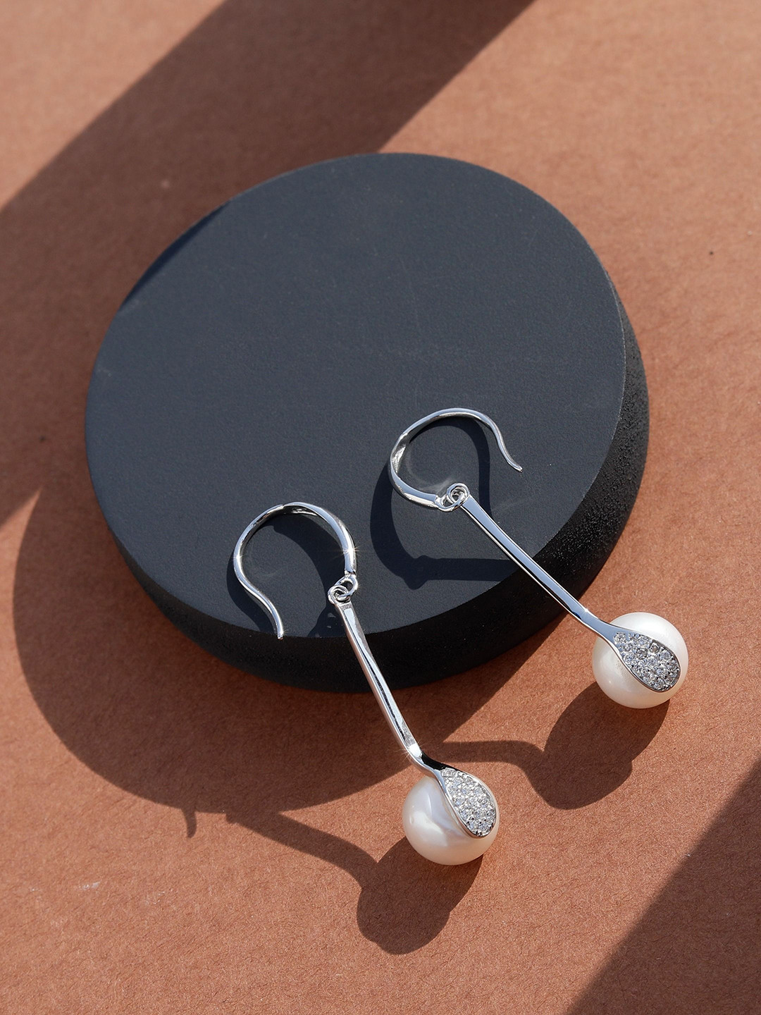 

DIAVO Contemporary Drop Earrings, Silver