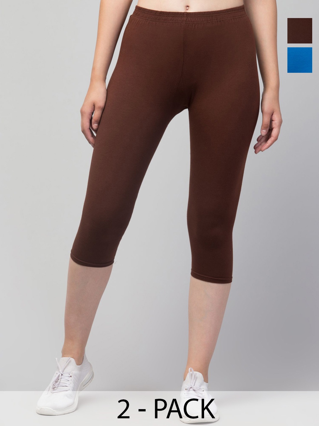 

UllasPemium Women Skinny Fit Capris, Blue