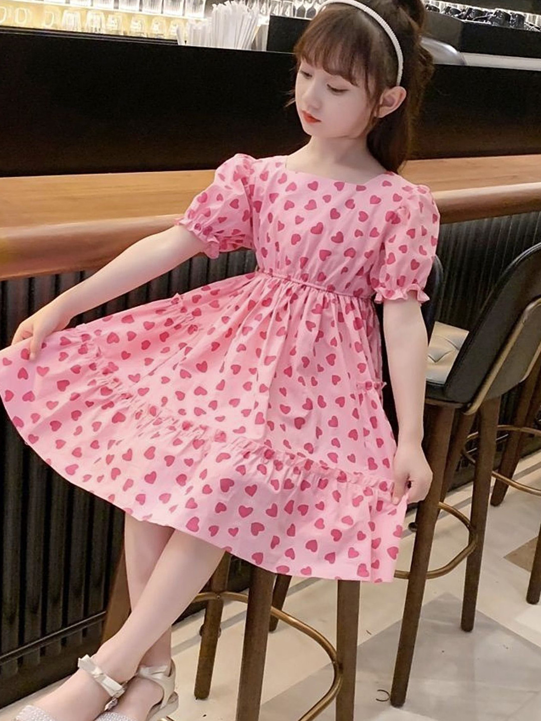 

LULU & SKY Floral Print A-Line Dress, Pink