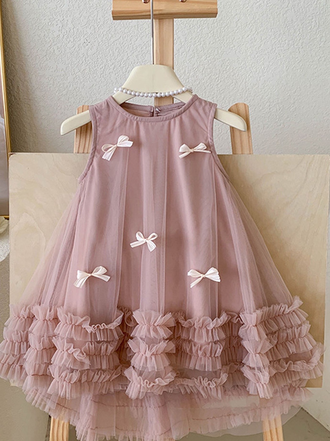 

LULU & SKY Embellished A-Line Midi Dress, Pink