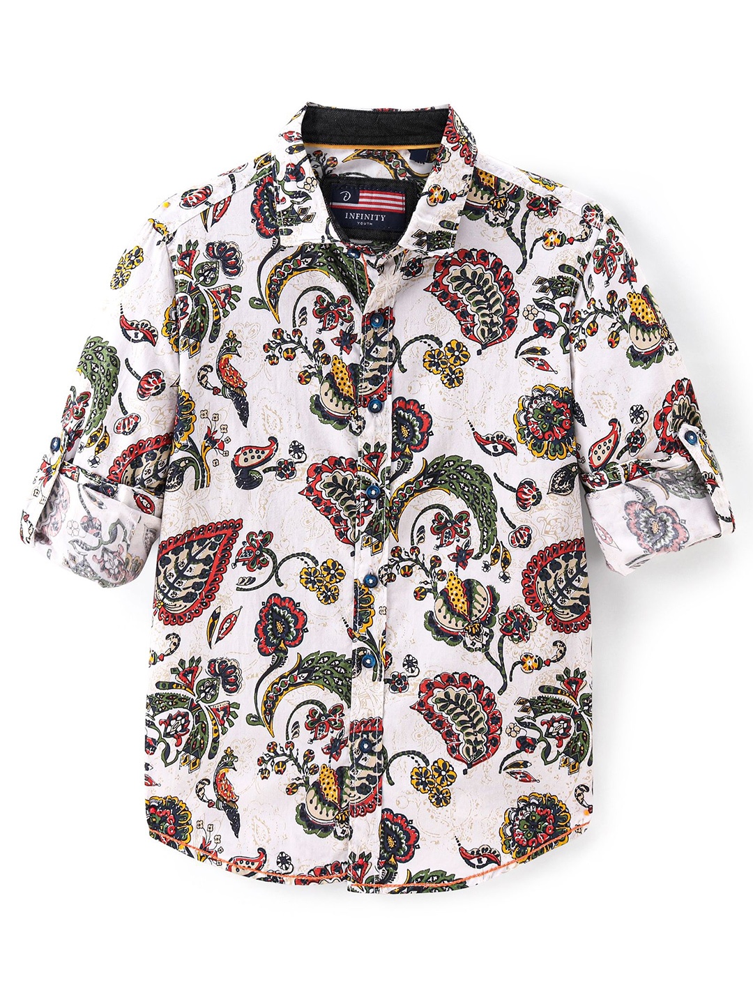 

Infinity Boys Floral Opaque Printed Casual Shirt, Multi