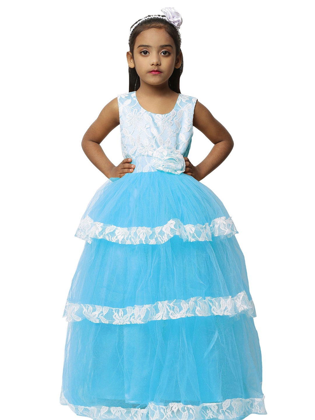 

Wow Princess Net A-Line Maxi Dress, Turquoise blue