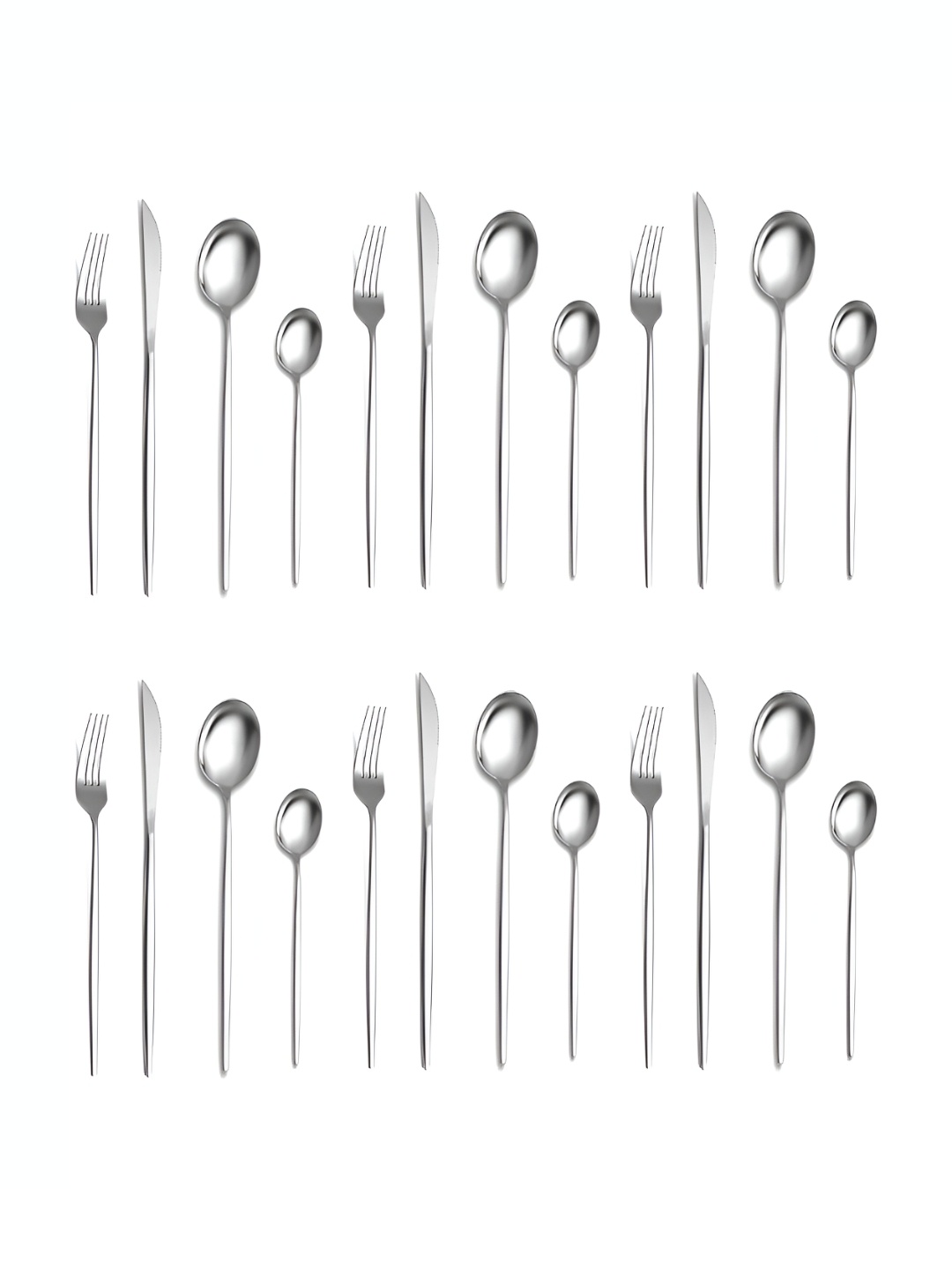 

YELONA 20-Piece Sterling Silver Silverware Flatware Cutlery Set