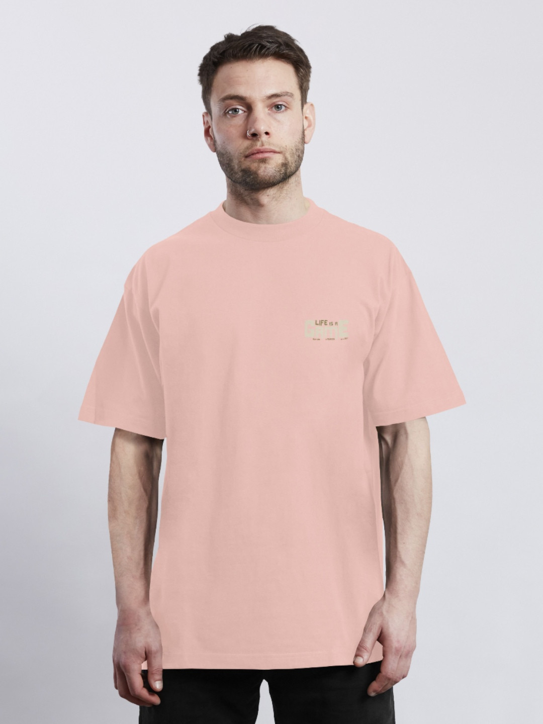 

Moda Rapido Men Printed Pockets T-shirt, Peach