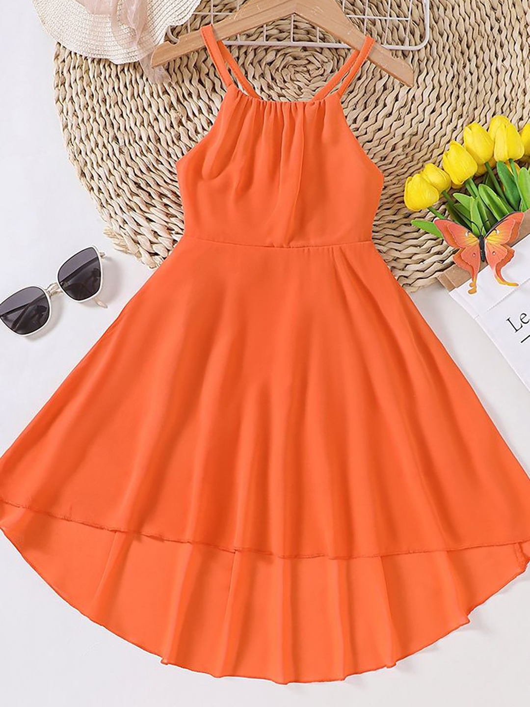 

LULU & SKY Fit & Flare Dress, Orange