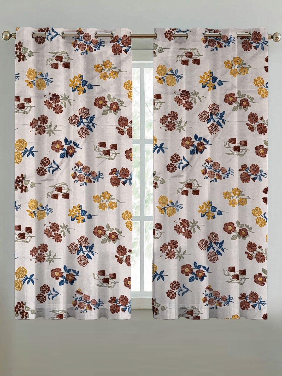 

ANA White & Red Set of 2 Floral Room Darkening Window