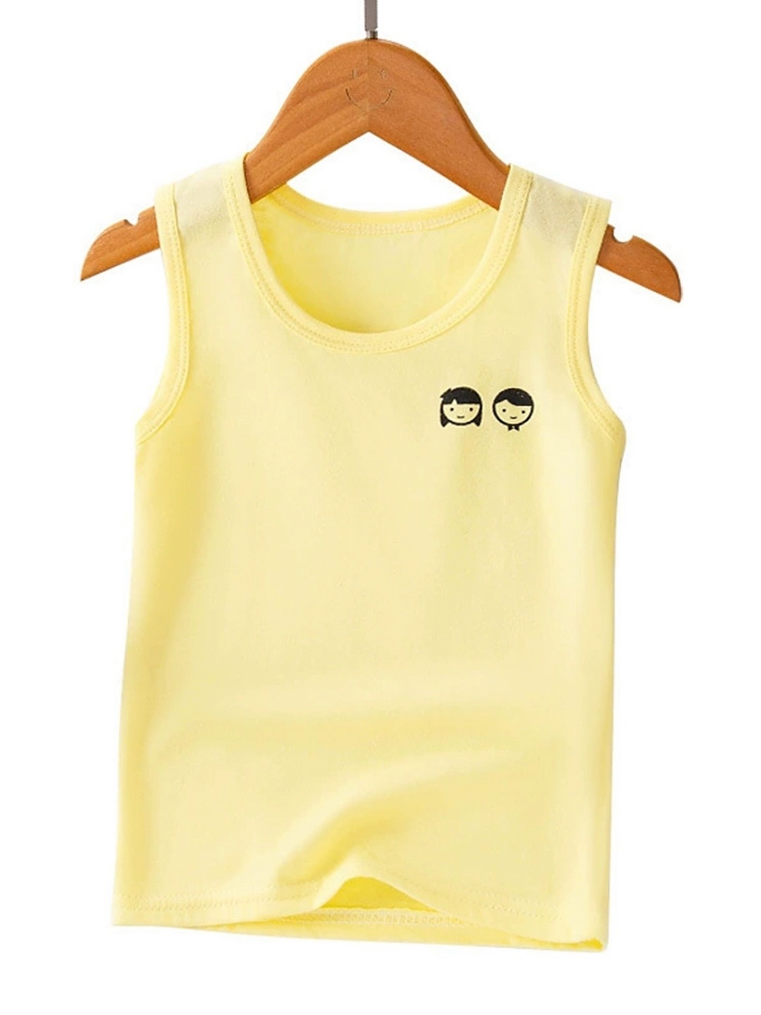 

LULU & SKY Kids Monochrome Pure Cotton Applique T-shirt, Yellow
