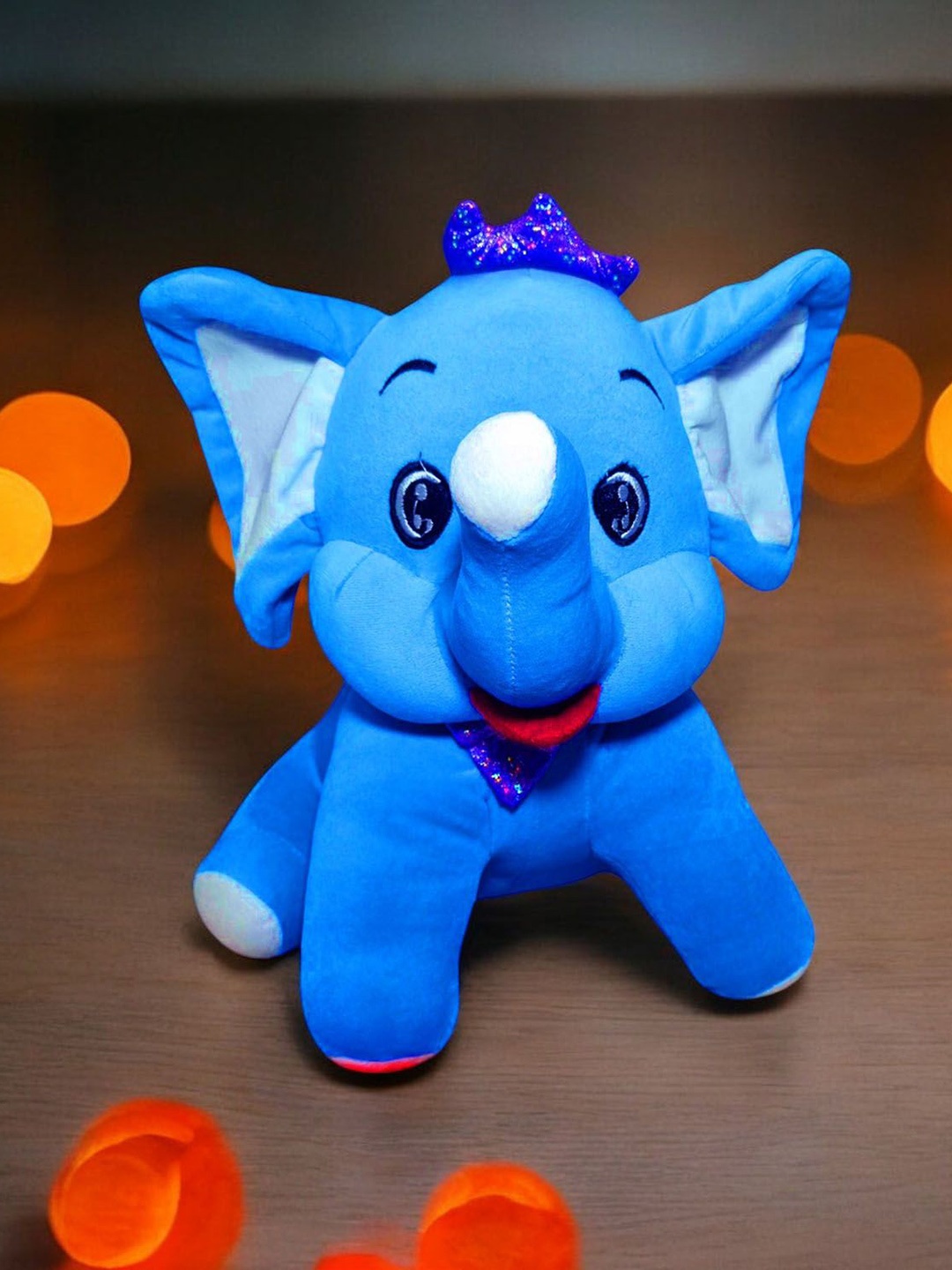 

TBQ-The Baby Qoull Polyfill Filled Non-Allergic Elephant Soft Toys and Dolls, Blue