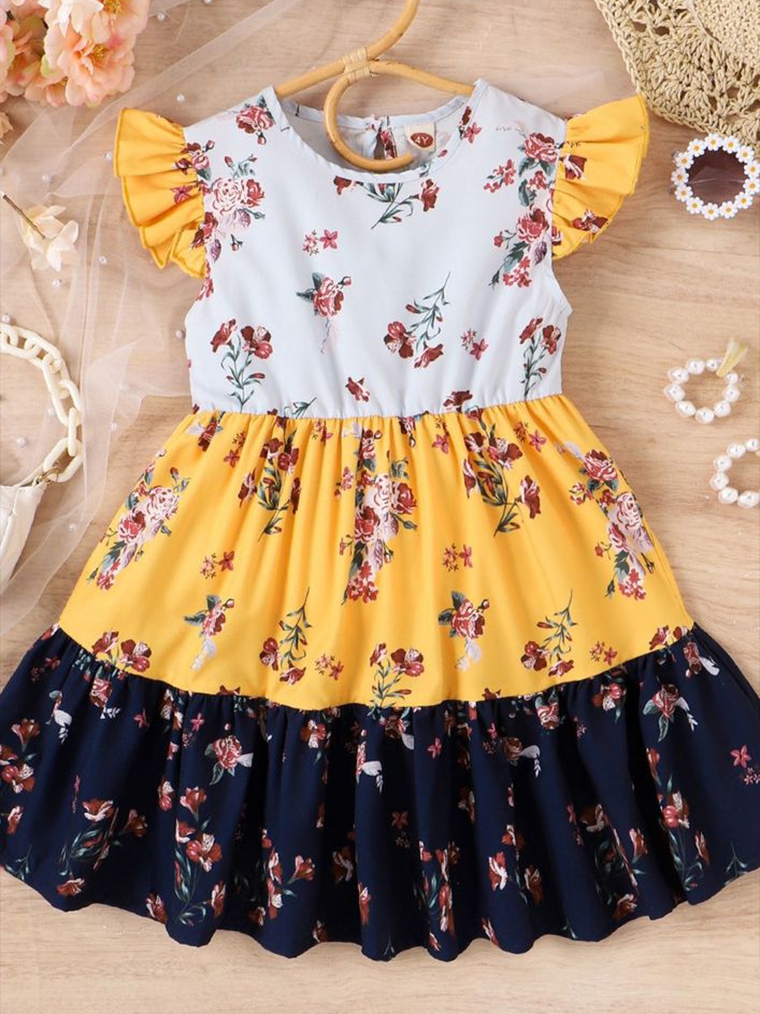 

LULU & SKY Floral Print Fit & Flare Dress, Multi