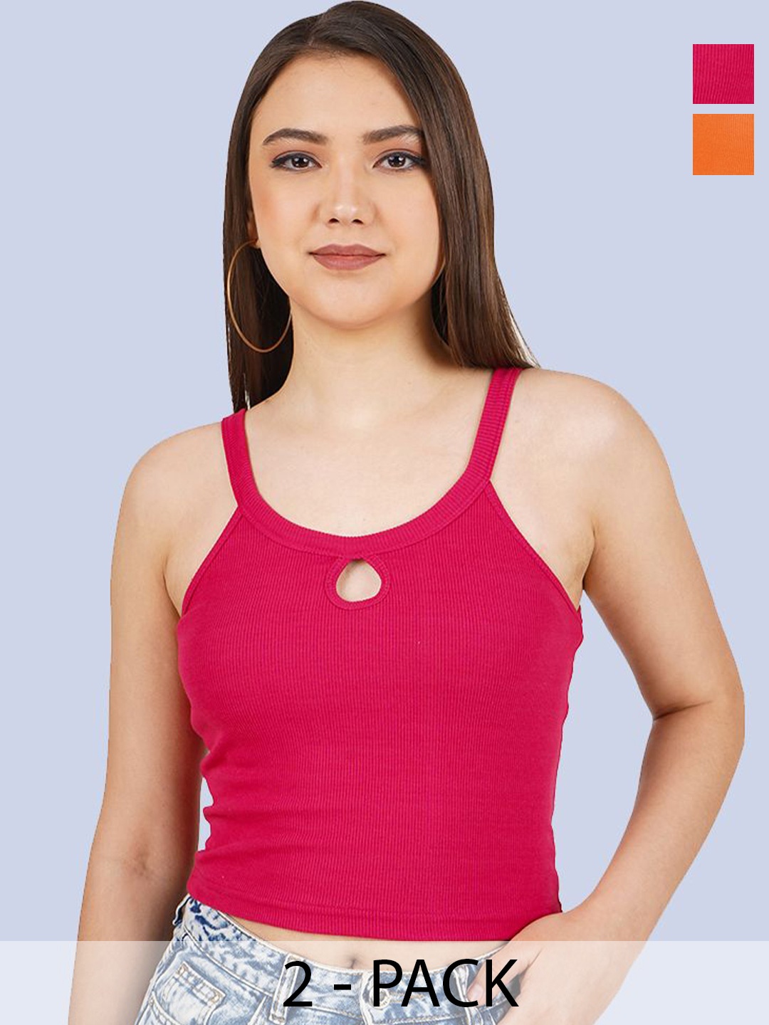 

Mast & Harbour Cotton Crop Top, Multi
