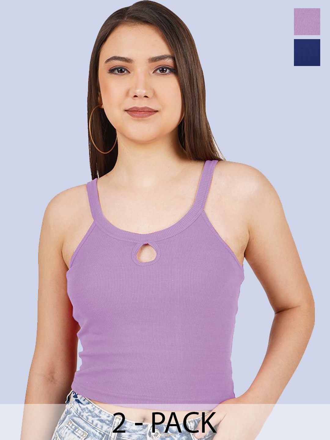 

Mast & Harbour Cotton Crop Top, Multi