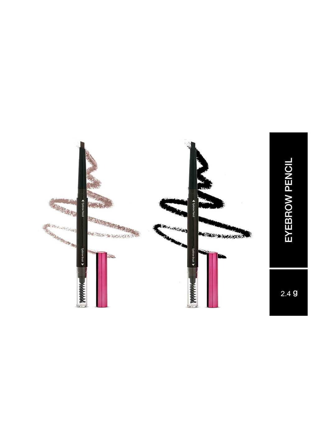 

MAKEUP FEVER Set Of 2 Long Lasting Eyebrow Pencil - Black & Brown