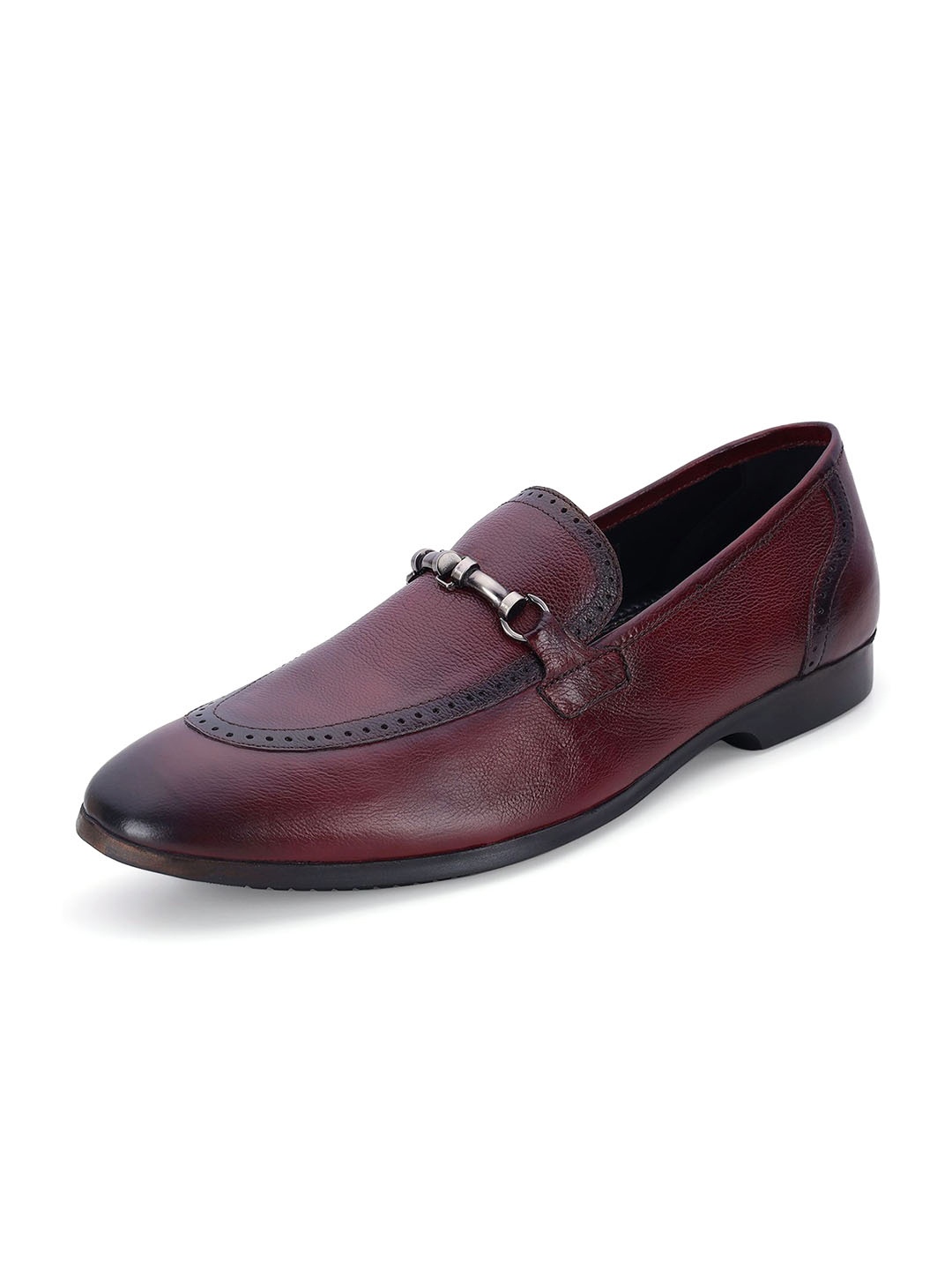 

Egle Men Leather Formal Loafers, Burgundy