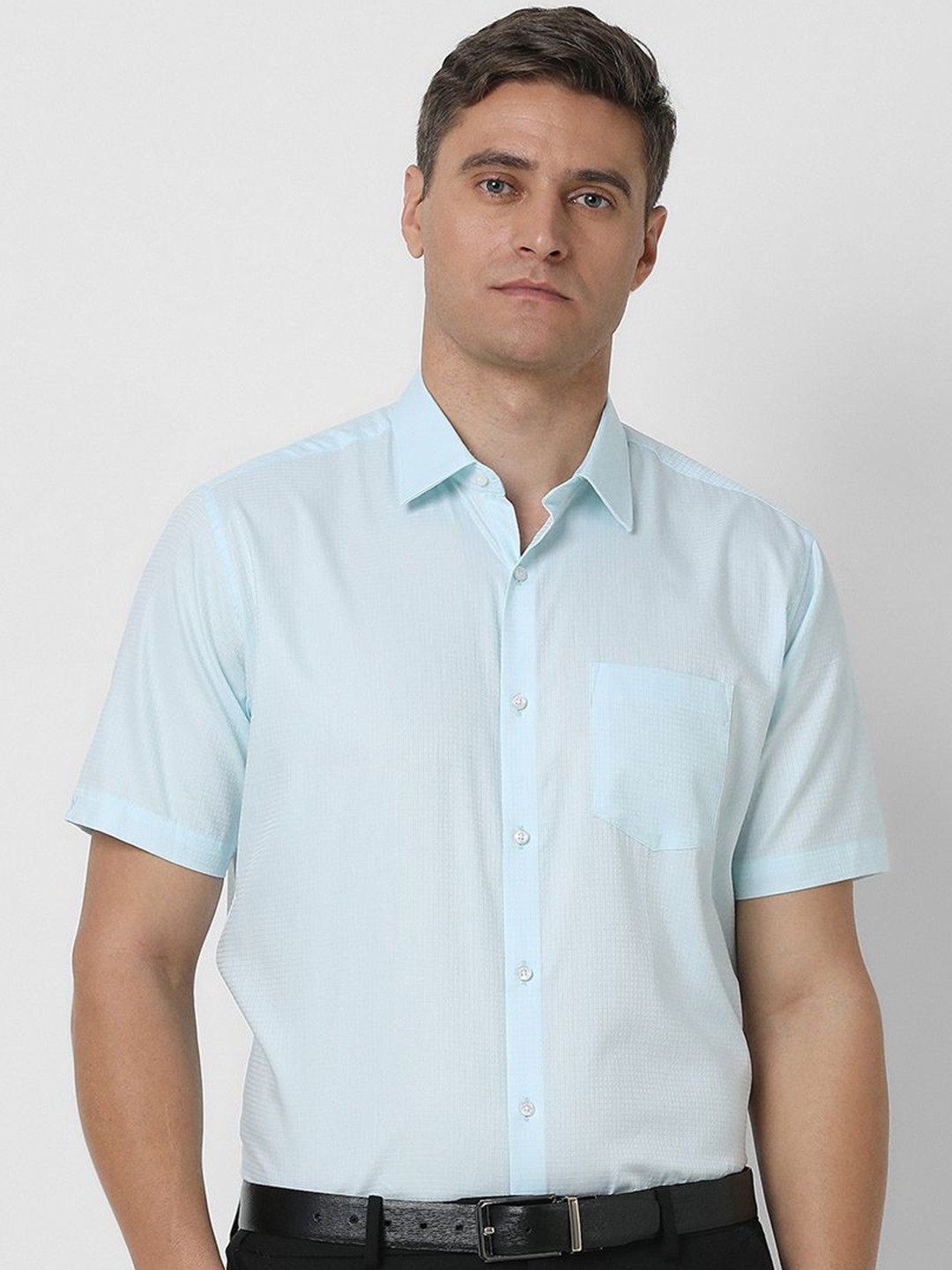 

Van Heusen Men Opaque Party Shirt, Blue
