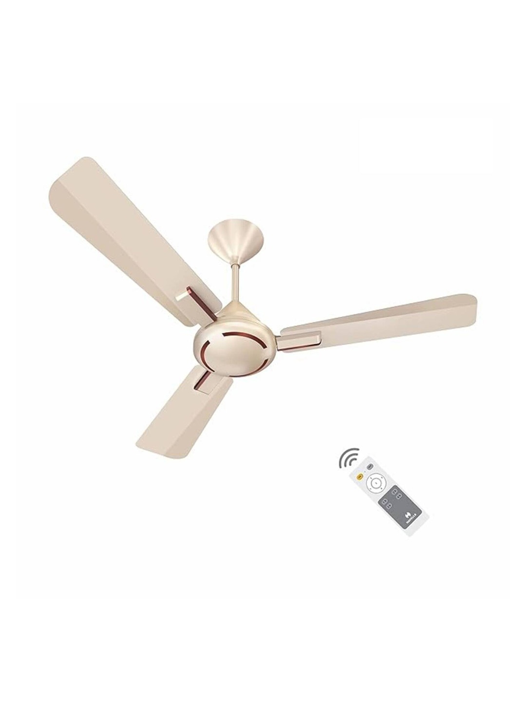 

Havells Ambrose BLDC Beige 1200 mm Remote Controlled 3 Blades Ceiling Fan, Gold