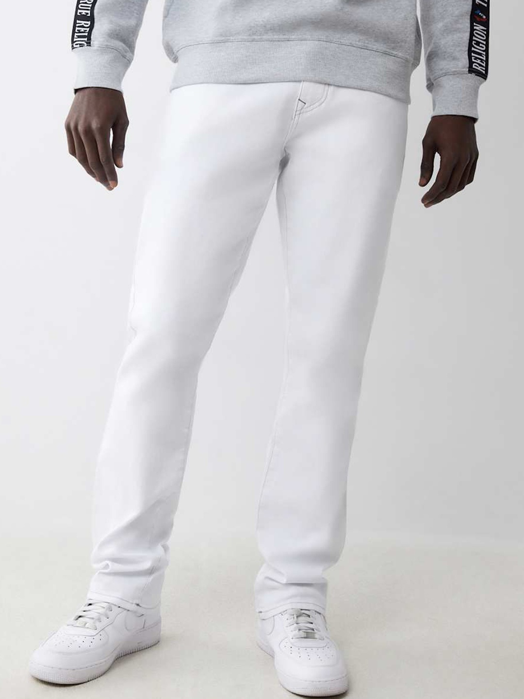 

True Religion Men Straight Fit Jeans, White