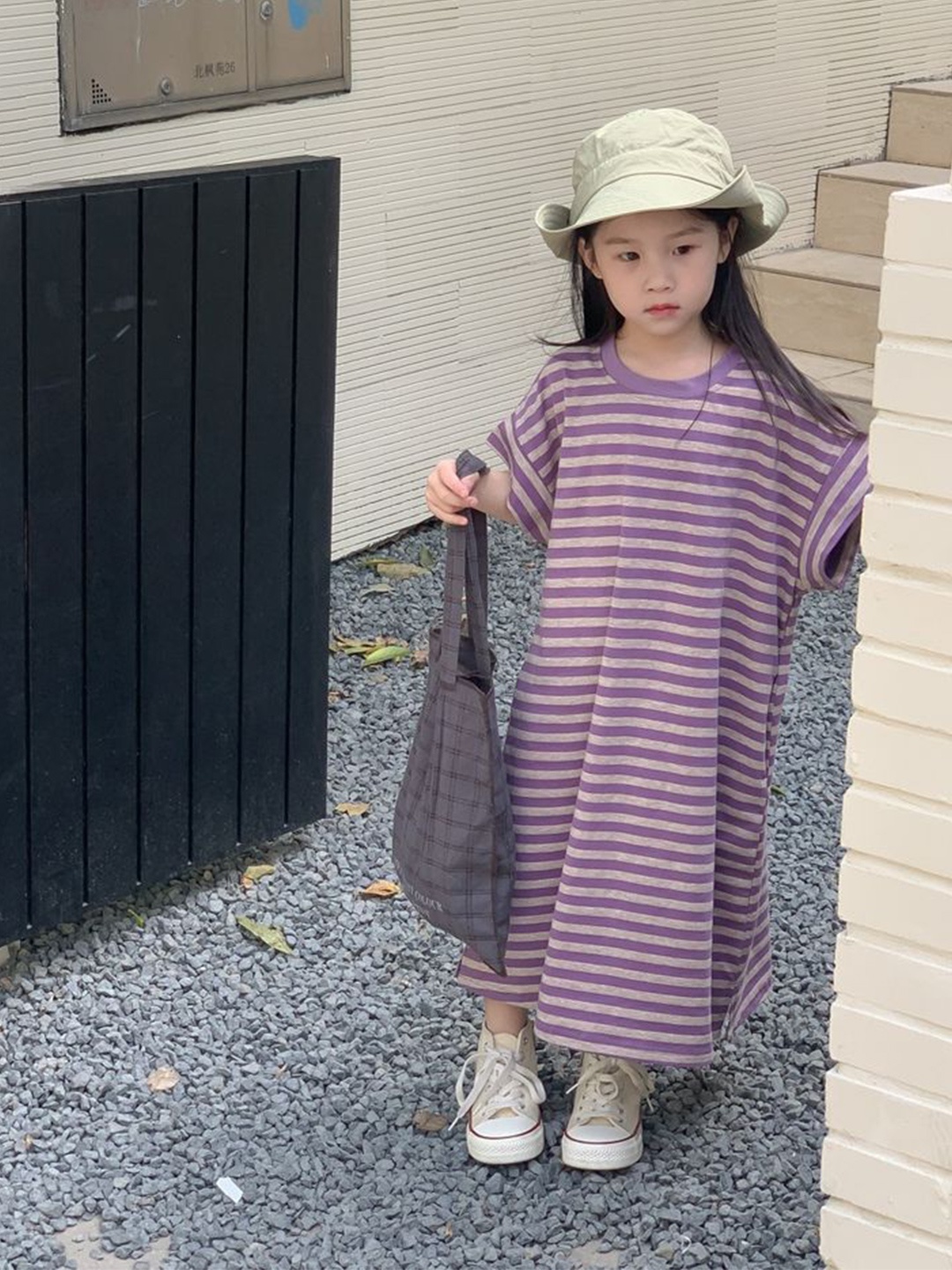 

LULU & SKY Striped Maxi Dress, Purple