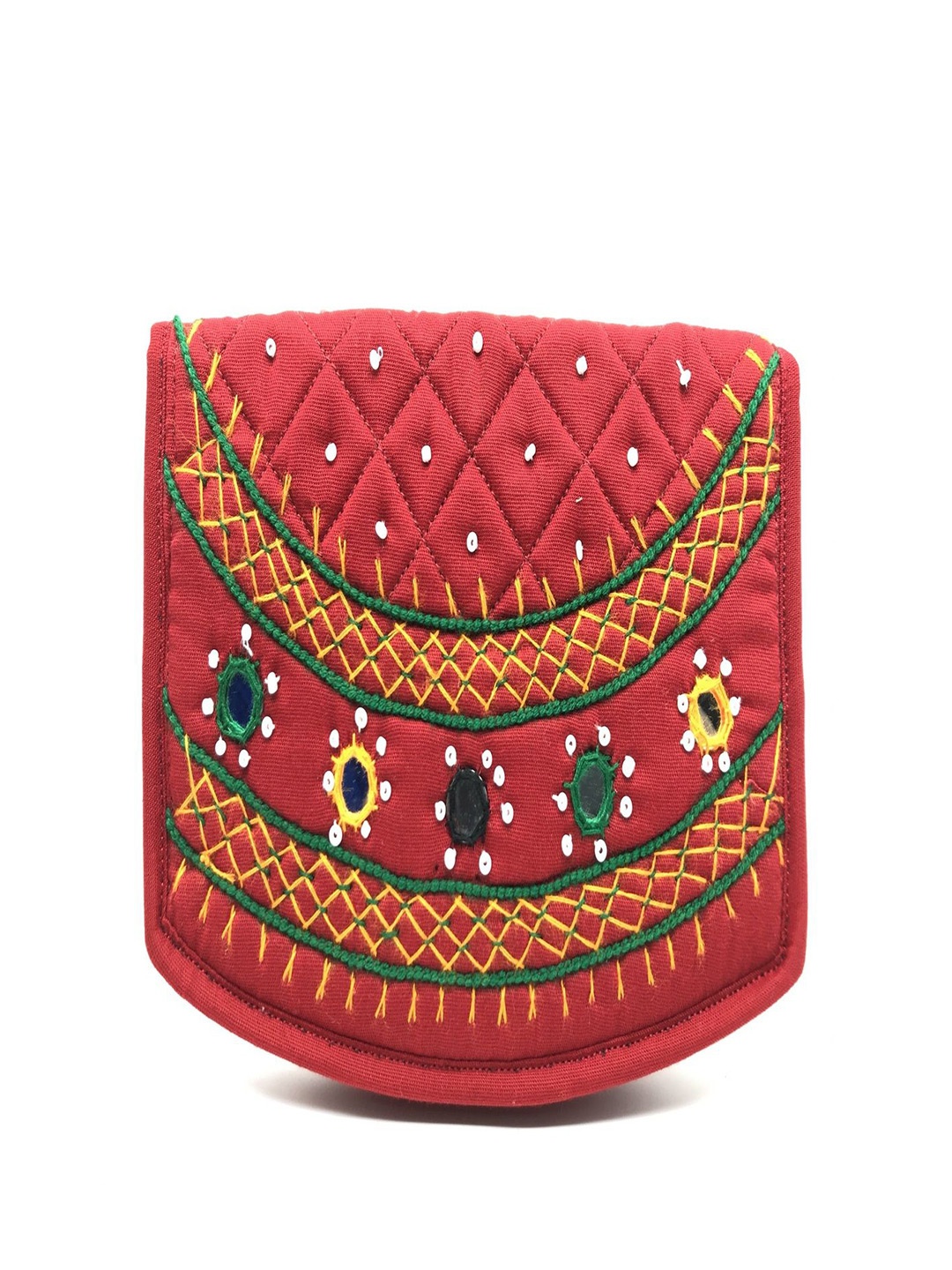 

SriShopify Handicrafts Women Floral Two Fold Wallet, Red