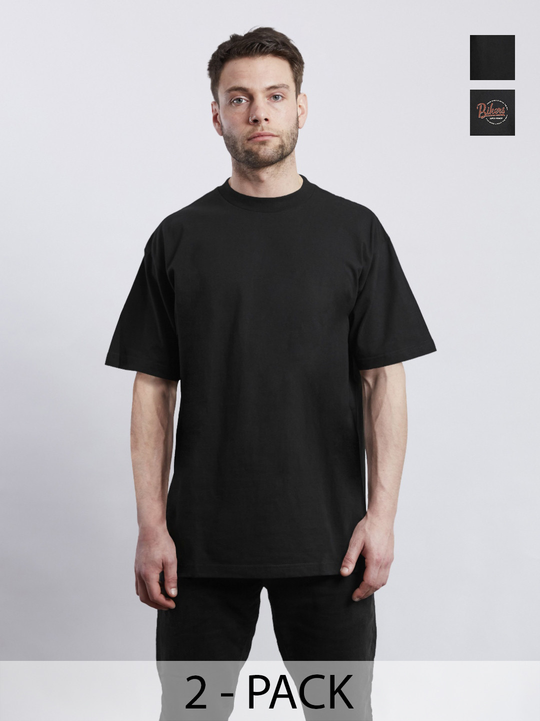 

Moda Rapido Men Printed Applique T-shirt, Black